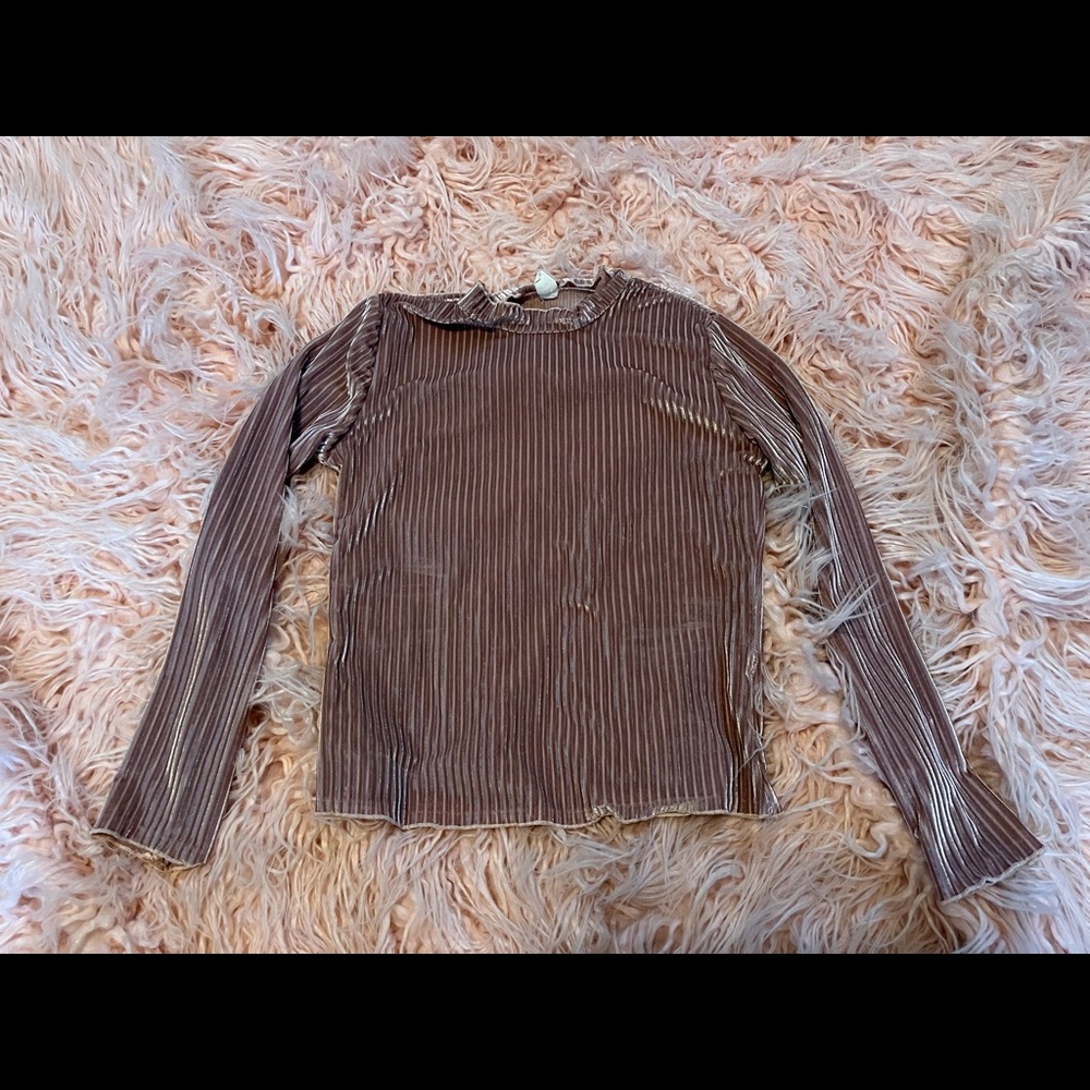 Blush Velvet Mock Turtleneck